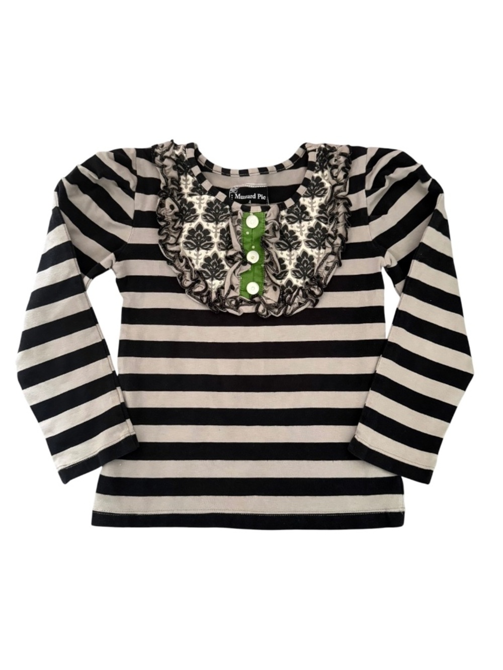 Mustard Pie Black Stripe Tee 4